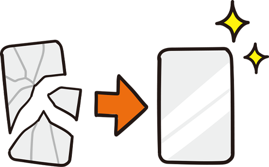 スマホフィルムが割れたなどの破損